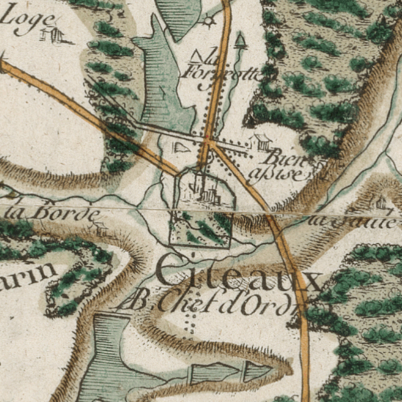 Abbaye de Citeaux Carte de Cassini